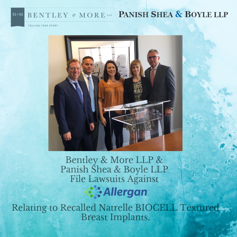 Bentley & More LLP file lawsuits against Allergan