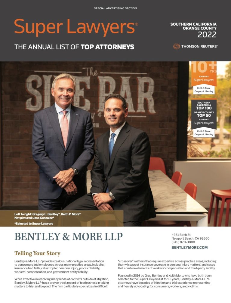 Greg Bentley, Keith More & Jose Gonzalez named 2022 Super Lawyers