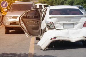Car accidents on a busy highway road